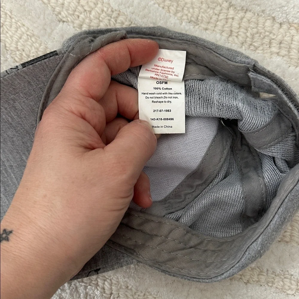 Gray Mickey Mouse Hat and Beanie Set